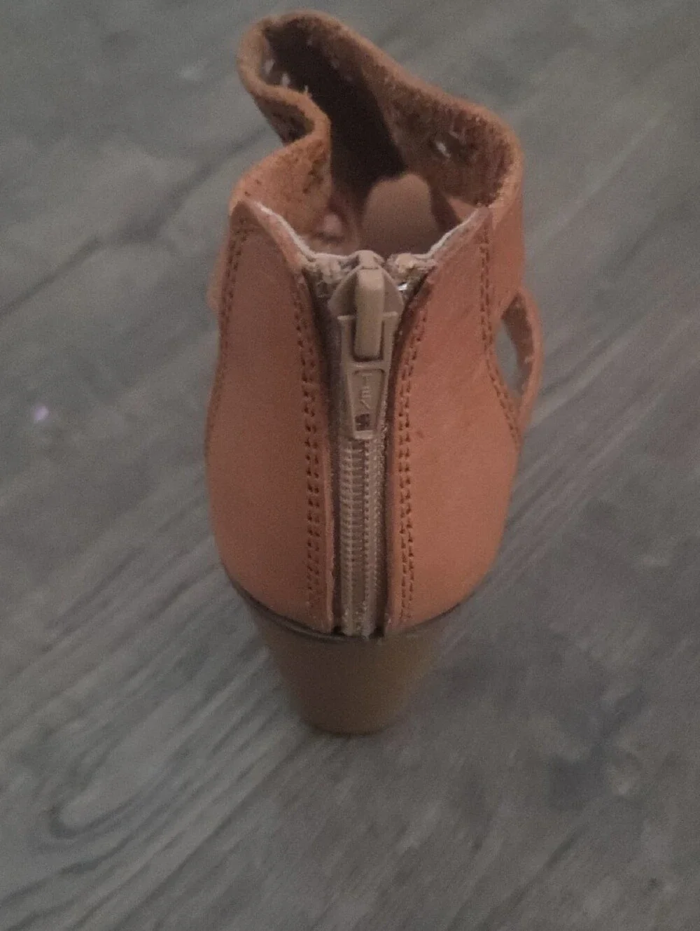 Woven Cutout Platform Sandal in Tan